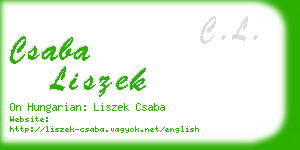 csaba liszek business card